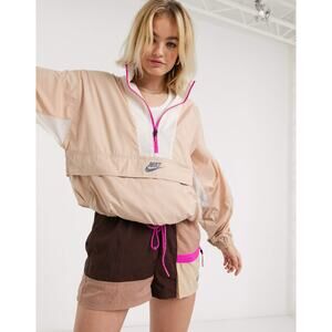 Nike Sportswear Icon Clash Packable Pullover Jacket Beige Windbreaker